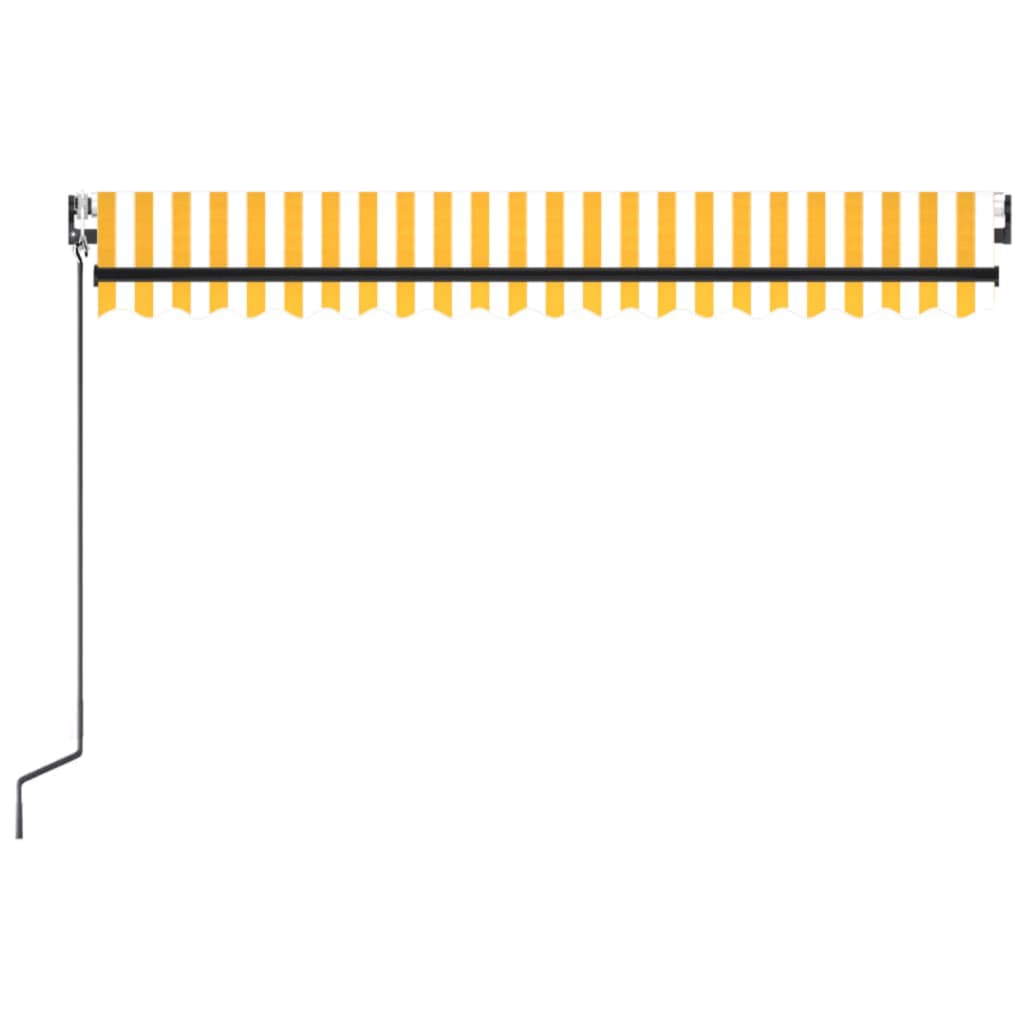 Luifel automatisch uittrekbaar 450x300 cm geel en wit