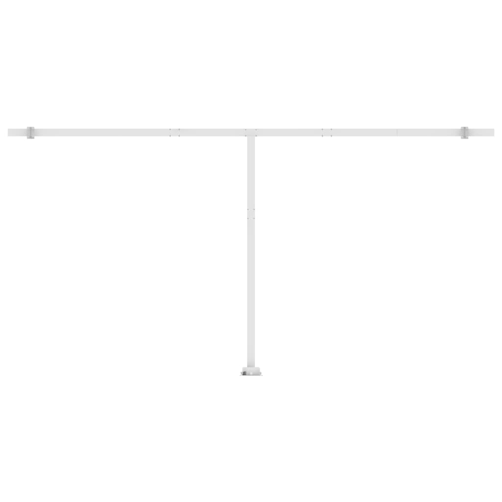 Luifel automatisch met LED en windsensor 600x300 cm blauw wit