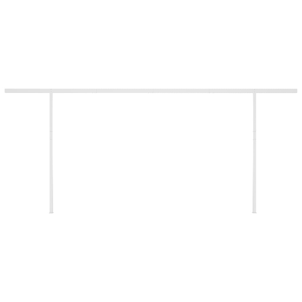 Luifel automatisch met LED en windsensor 6x3 m oranje en bruin