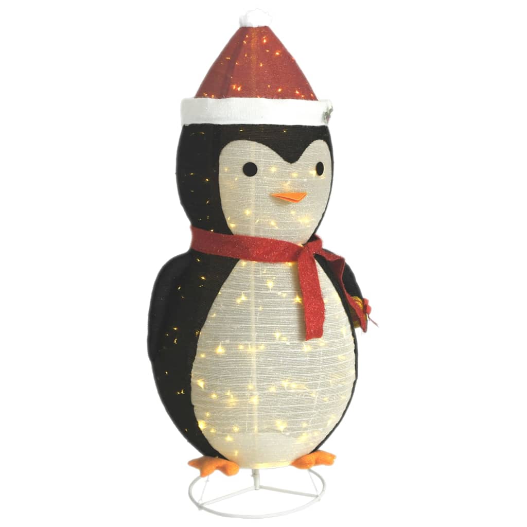 Kerstpinguïn decoratief LED 180 cm luxe stof