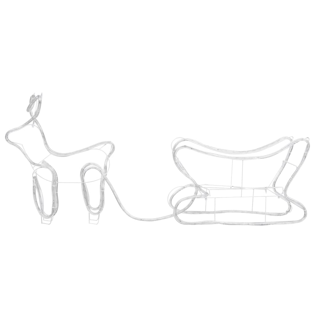 Kerstdecoratie rendier en slee 252 LED's