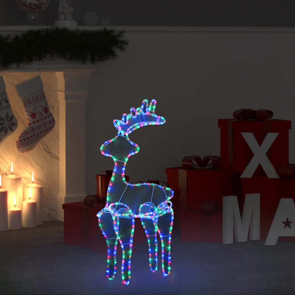 Kerstversiering rendier met mesh 306 LED's 60x24x89 cm