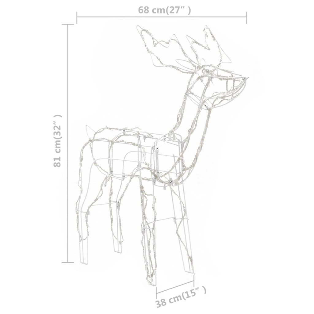 3-delige Kerstverlichting rendieren 229 LED's