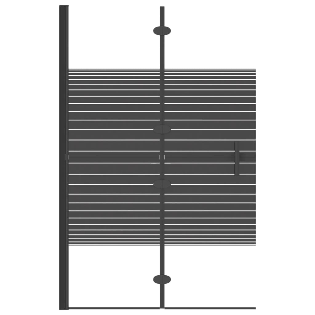 Douchewand inklapbaar 80x140 cm zwart