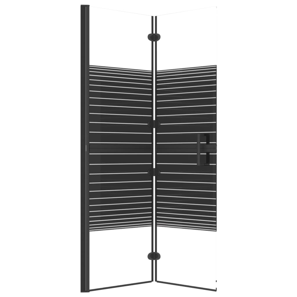 Douchewand inklapbaar 80x140 cm zwart