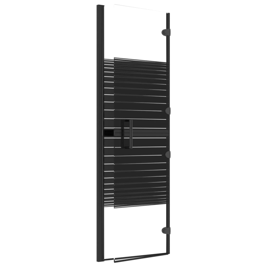 Douchewand inklapbaar 80x140 cm zwart