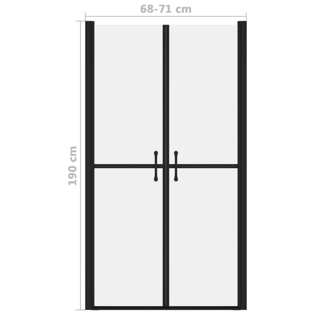 Douchedeur (68-71)X190 Cm Esg Mat 71 x 190 cm Zwart