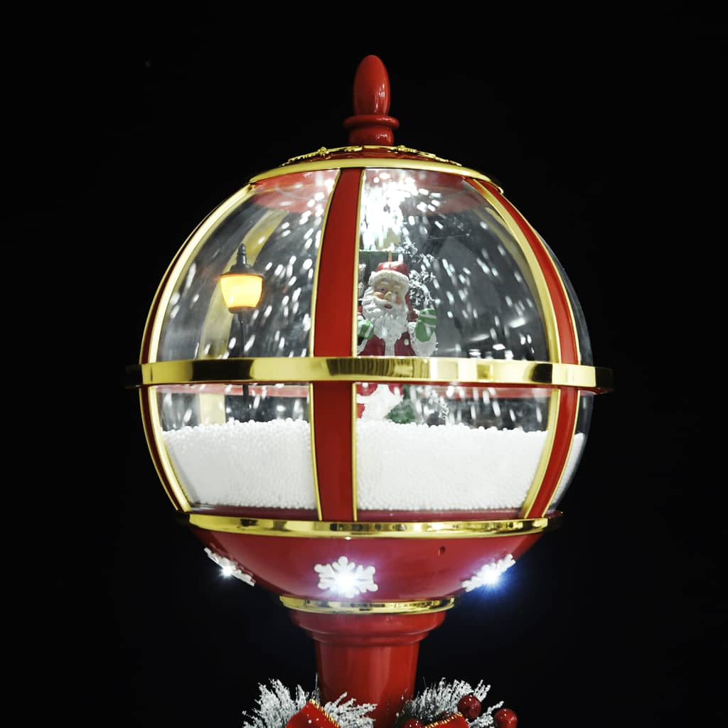 Straatlantaarn met kerstman LED 175 cm