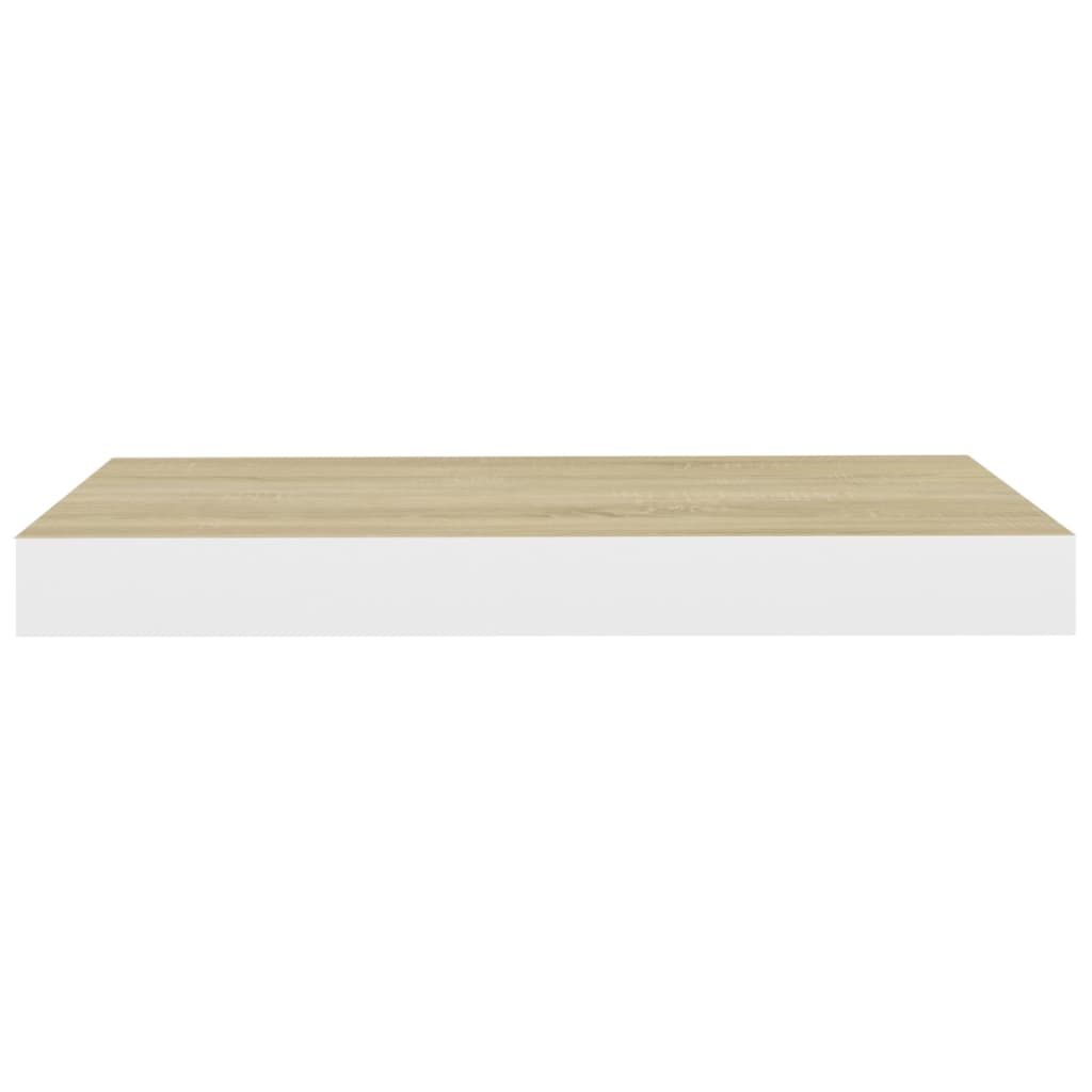 Wandschappen Zwevend 4 St 40X23X3,8 Cm Mdf Eikenkleurig En Wit 40 x 23 x 3.8 cm Eiken en wit