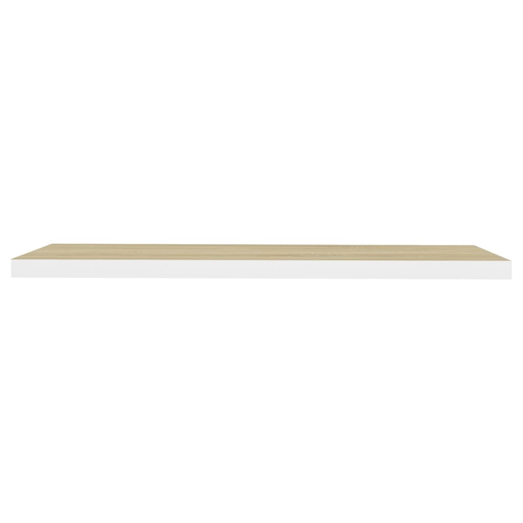 Wandschappen Zwevend 4 St 90X23,5X3,8 Cm Mdf Eikenkleurig Wit 90 x 23.5 x 3.8 cm Eiken en wit