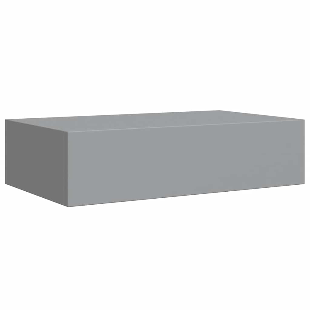 Wandschap met lade 40x23,5x10 cm MDF grijs