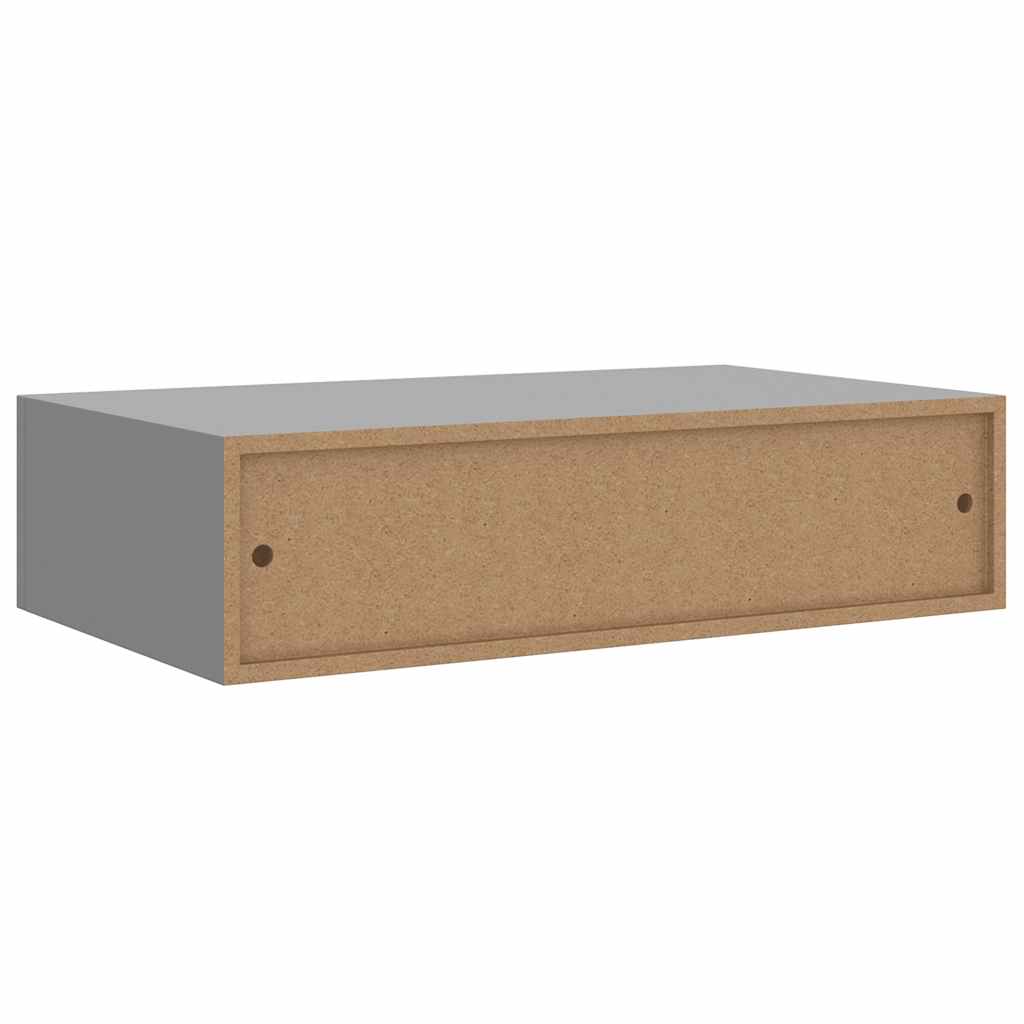 Wandschap met lade 40x23,5x10 cm MDF grijs