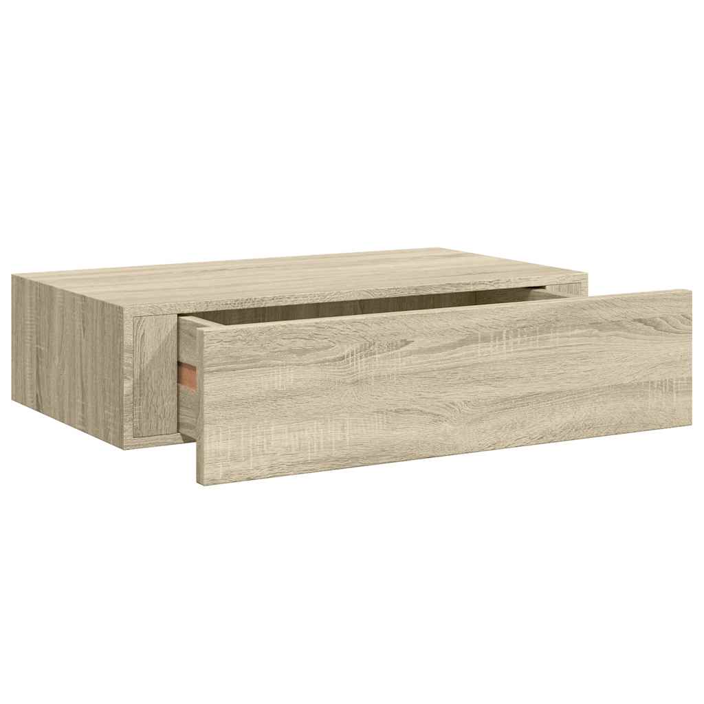 Wandschap met lade 40x23,5x10 cm MDF eikenkleurig