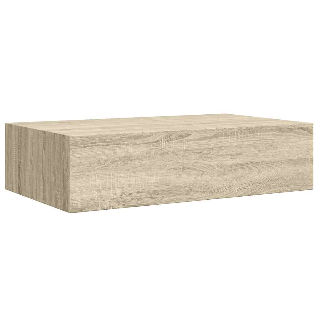 Wandschap met lade 40x23,5x10 cm MDF eikenkleurig