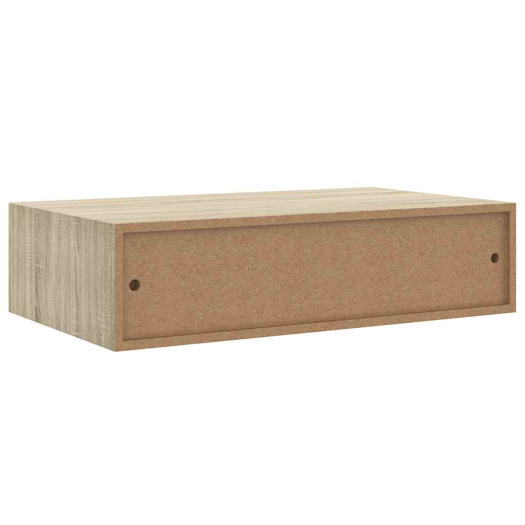 Wandschap met lade 40x23,5x10 cm MDF eikenkleurig