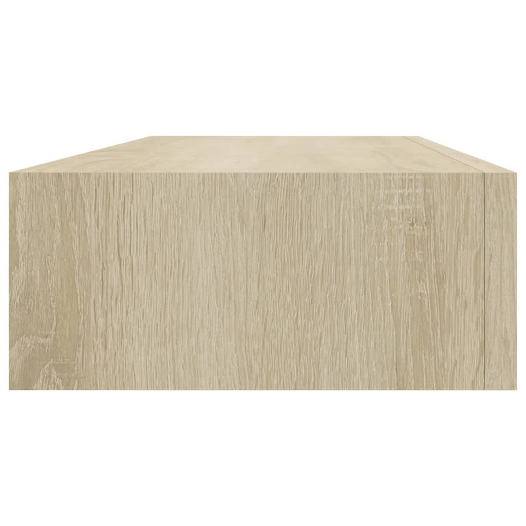 Viaxl Wandschappen 2 St Met Lade 60X23,5X10 Cm Mdf Eikenkleurig 60 x 23.5 x 10 cm