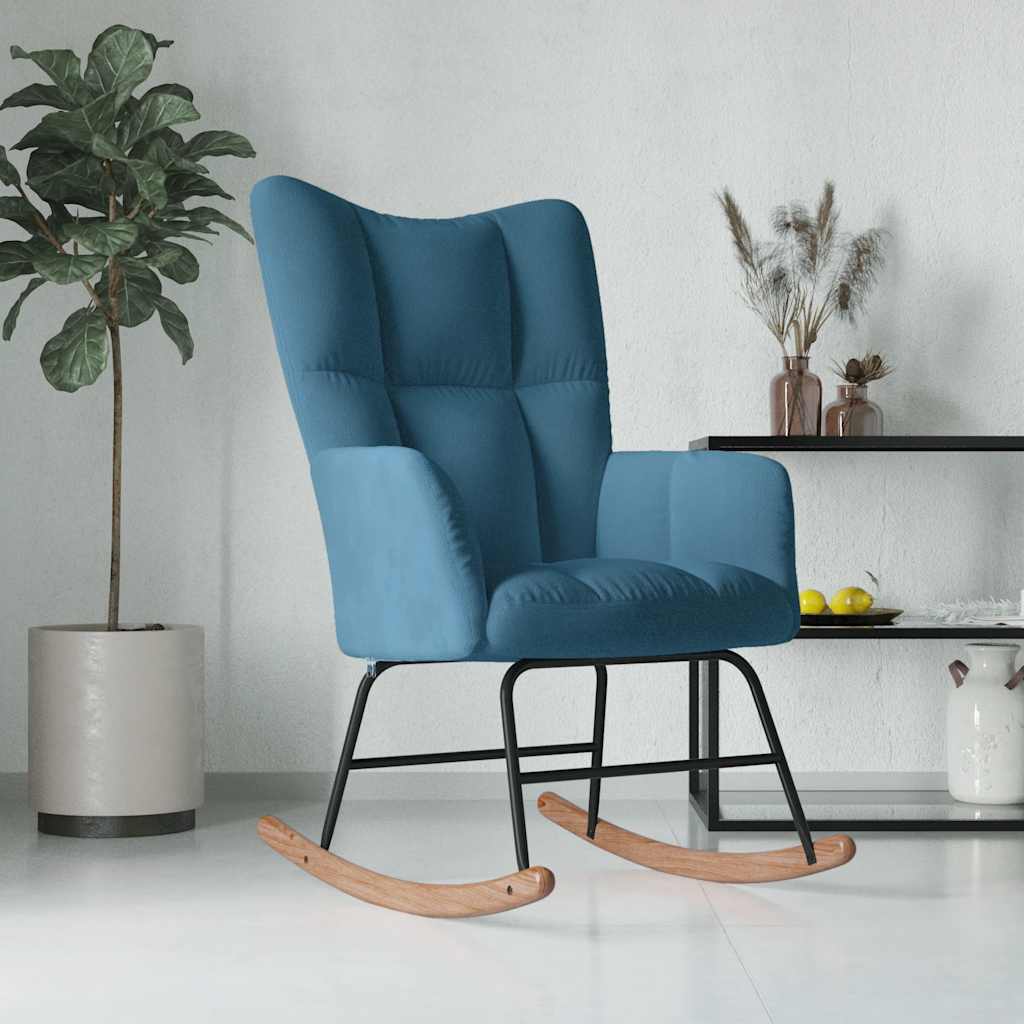 Schommelstoel Fluweel 1 Blauw