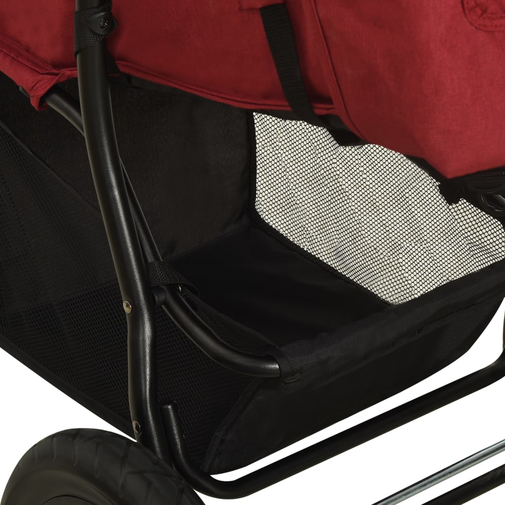 Kinderwagen staal rood