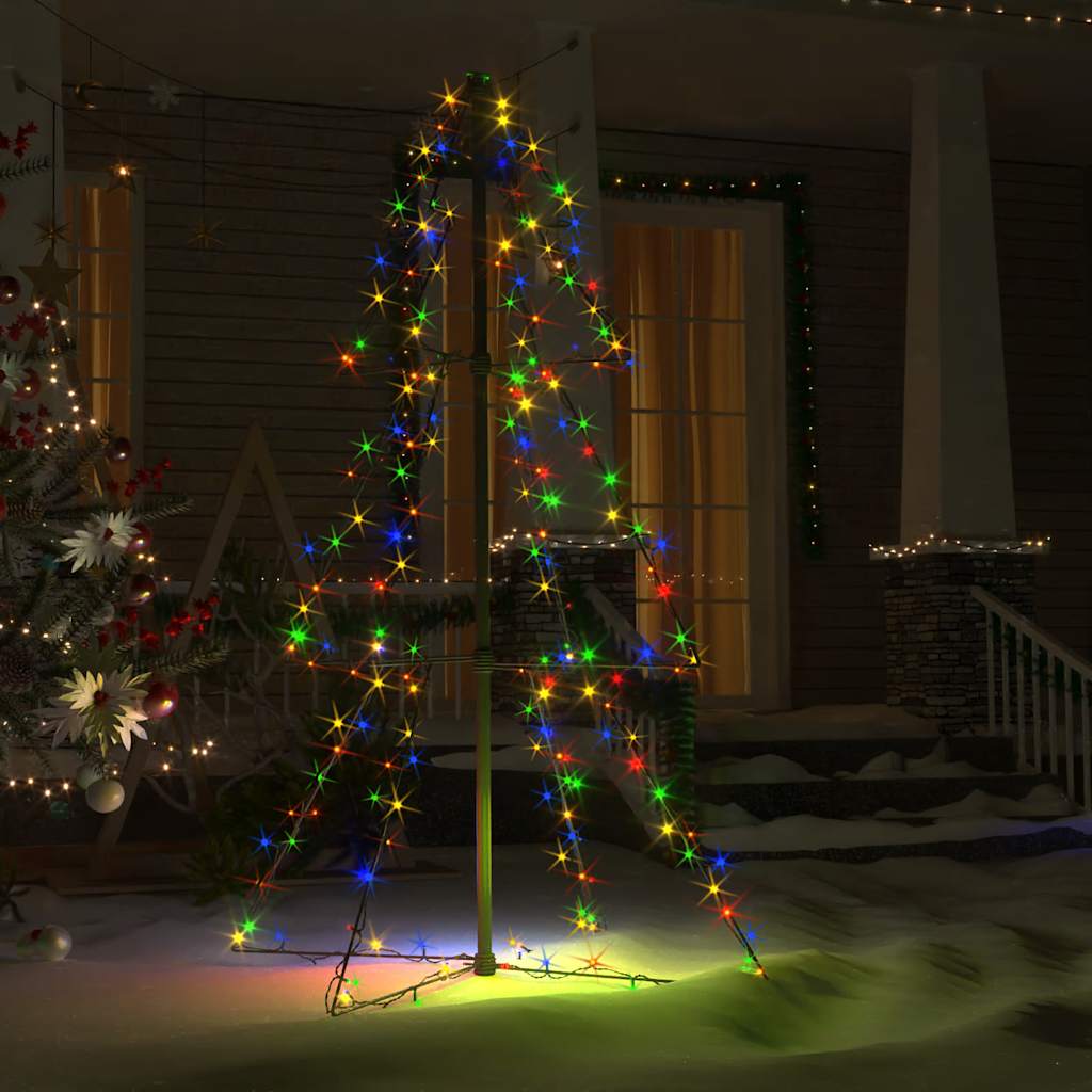 Kegelkerstboom 160 LED's binnen en buiten 78x120 cm