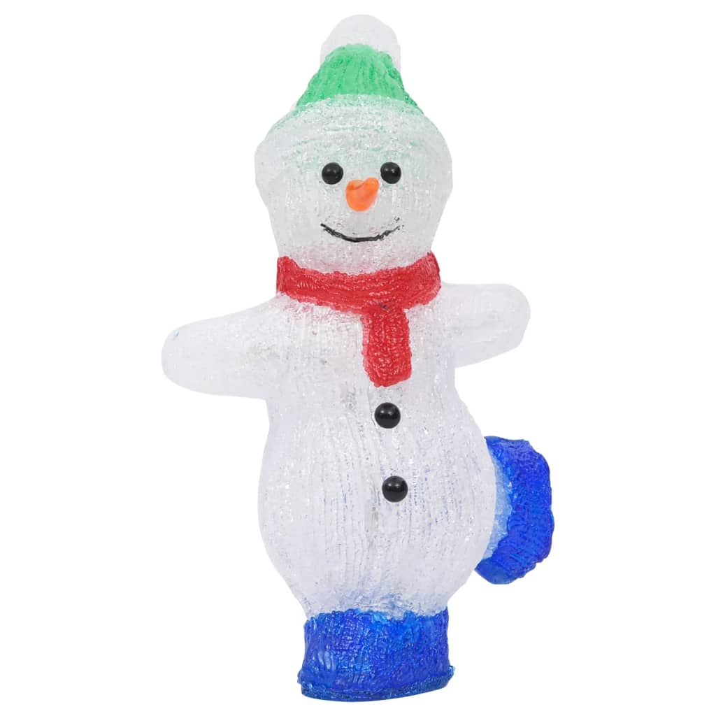 Kerstfiguur Sneeuwman Led Binnen En Buiten 30 Cm Acryl Wit