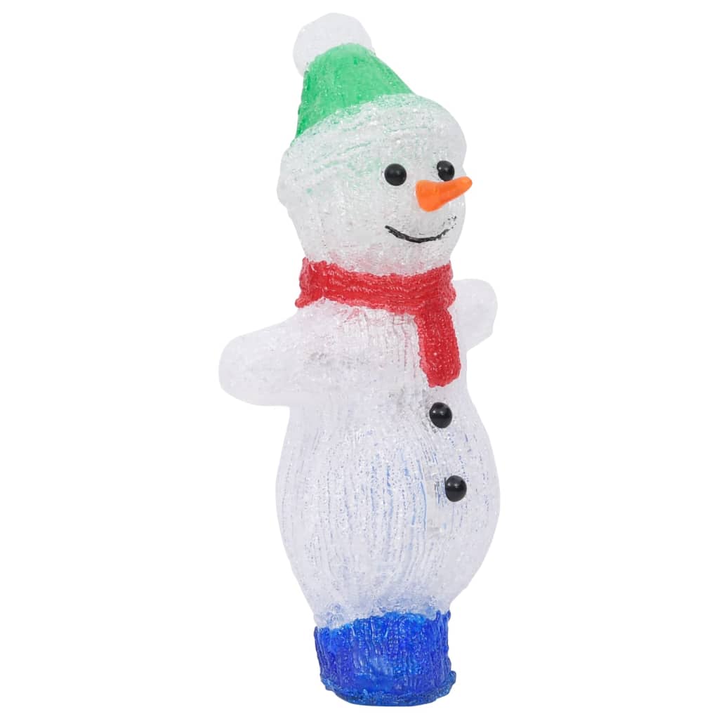 Kerstfiguur Sneeuwman Led Binnen En Buiten 30 Cm Acryl Wit