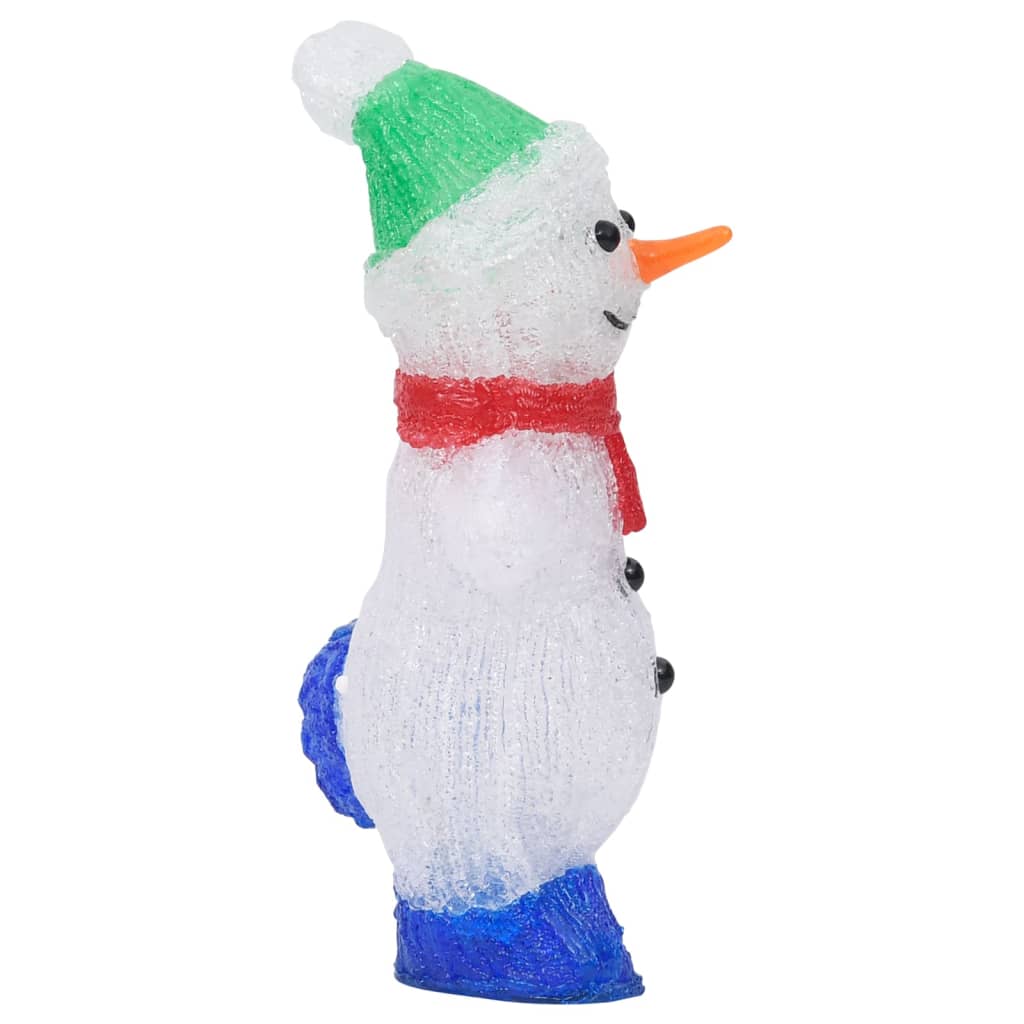 Kerstfiguur Sneeuwman Led Binnen En Buiten 30 Cm Acryl Wit