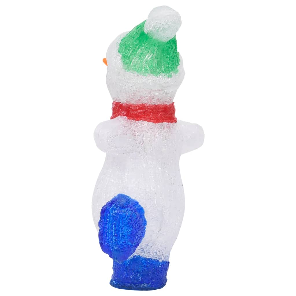 Kerstfiguur Sneeuwman Led Binnen En Buiten 30 Cm Acryl Wit