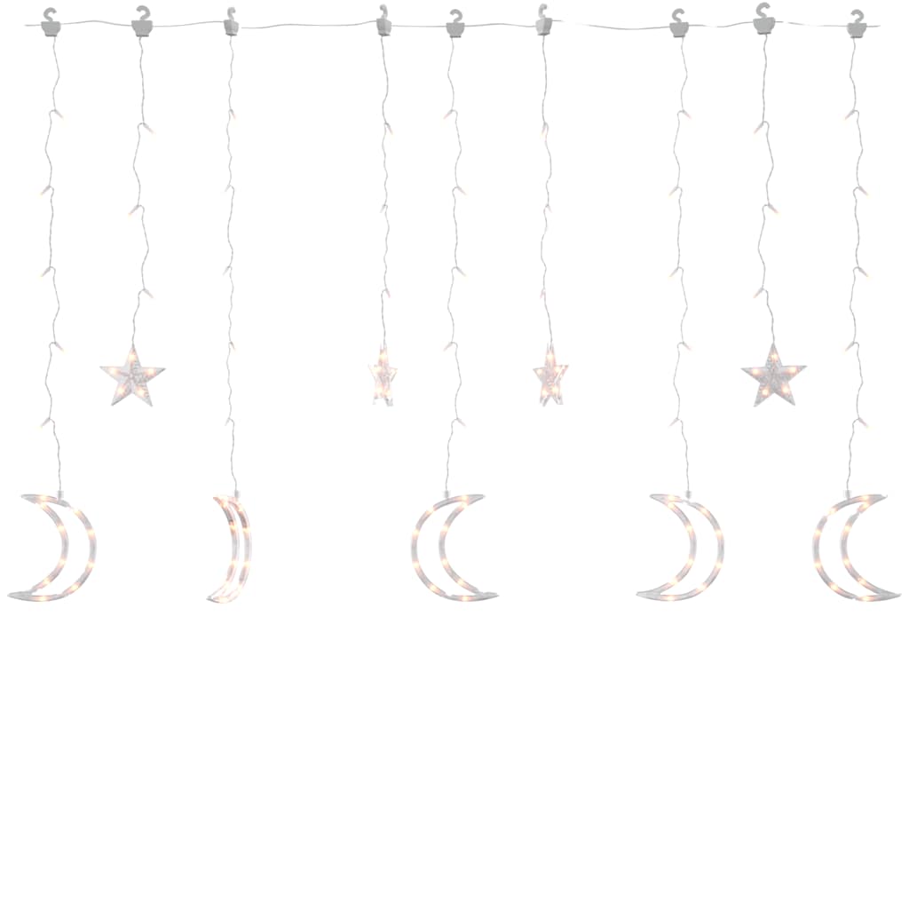 Lichtslinger ster en maan afstandsbediening 138 LED's warmwit