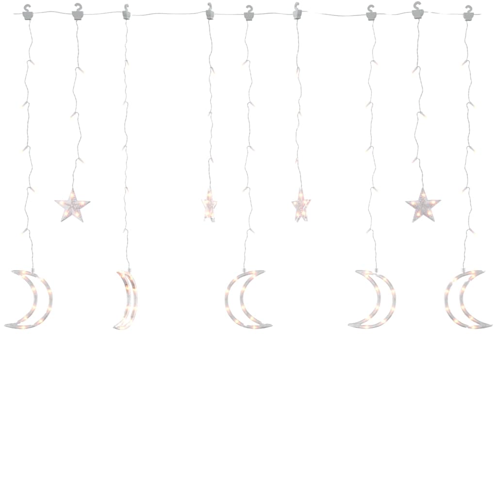 Lichtslinger ster en maan afstandsbediening 345 LED's warmwit