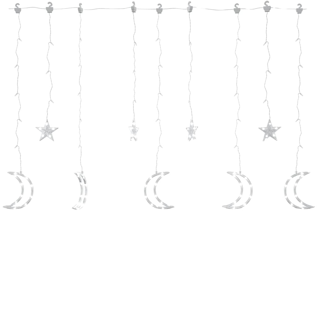 Lichtslinger ster en maan afstandsbediening 345 LED's koudwit