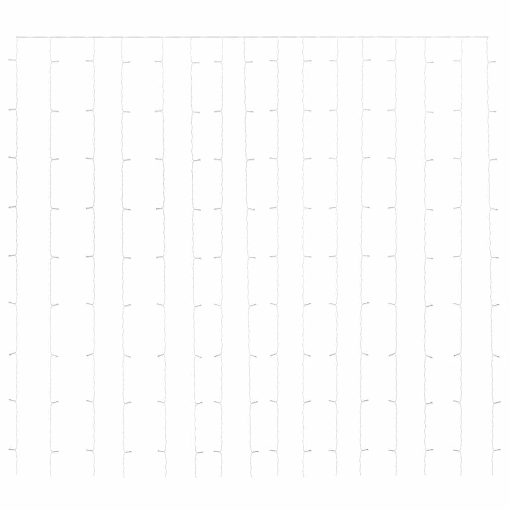 Lichtsnoergordijn met 300 LED's en 8 functies 3x3 m koudwit
