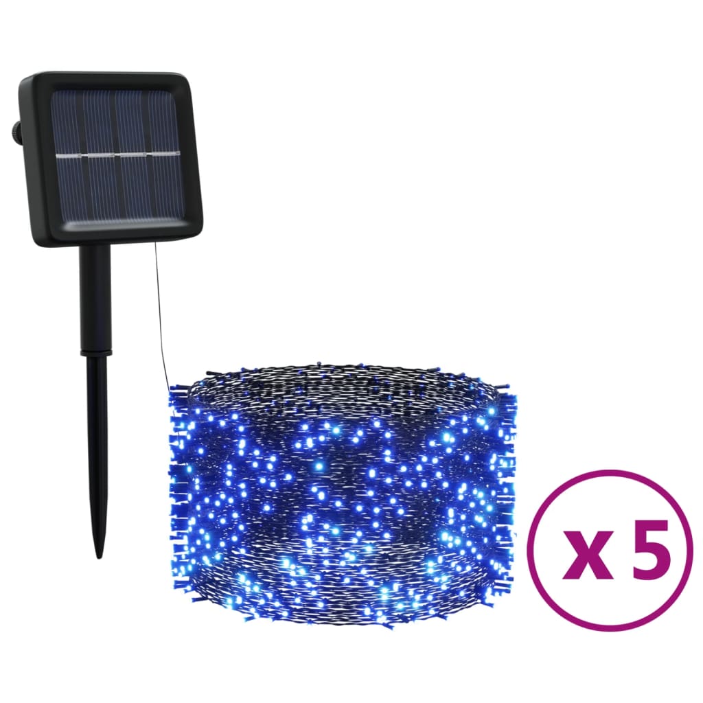 Lichtslinger Met 200 Led's Solar Binnen/Buiten 5 Blauw