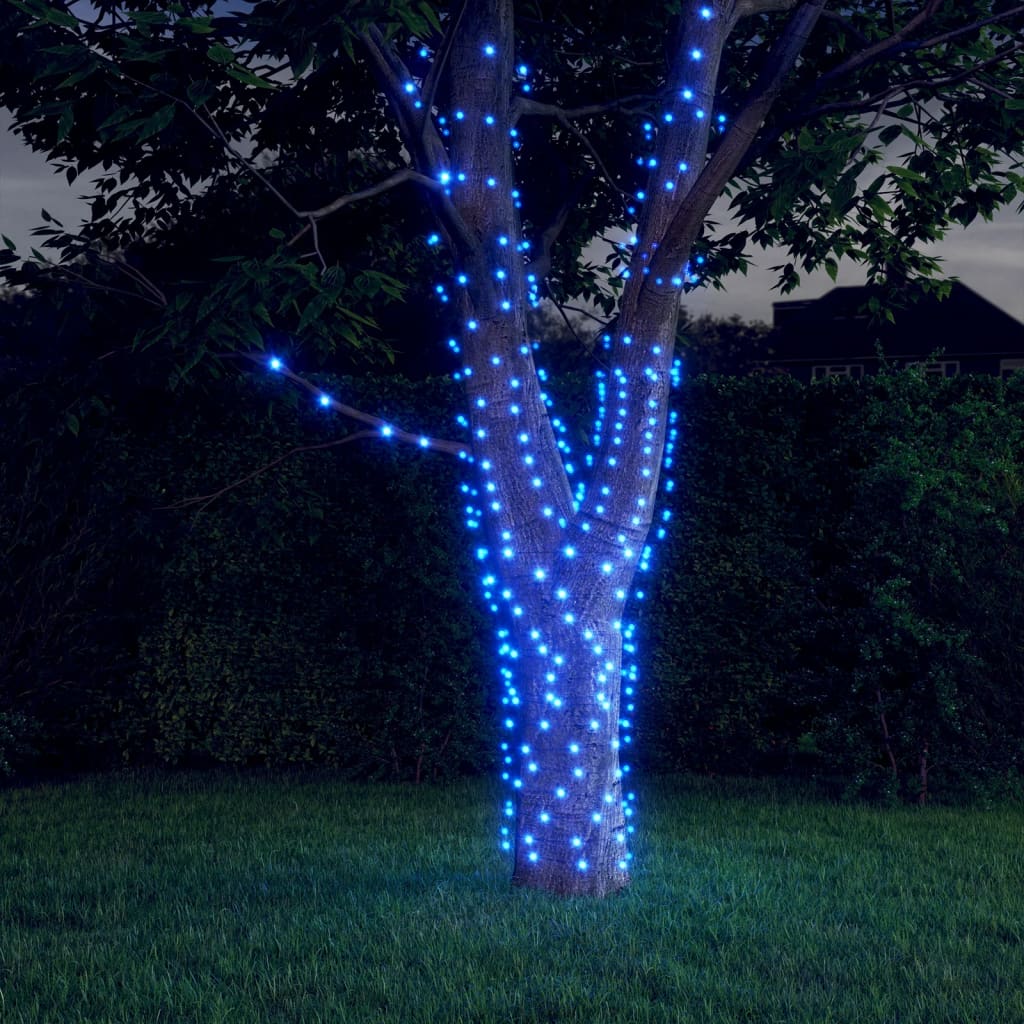 Lichtslinger Met 200 Led's Solar Binnen/Buiten 5 Blauw