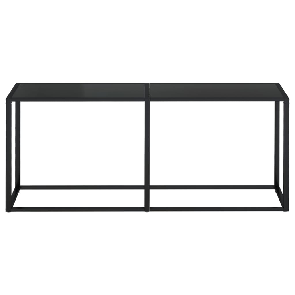 Wandtafel 180x35x75,5 cm gehard glas zwart