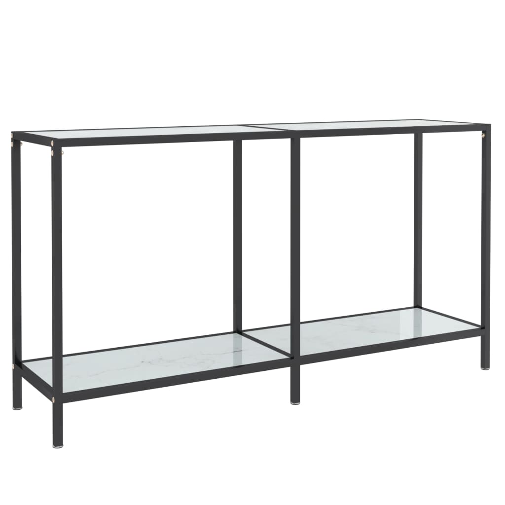 Wandtafel 140x35x75,5 cm gehard glas wit