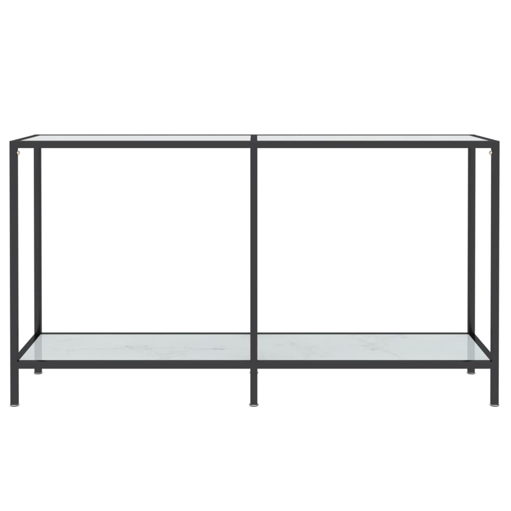 Wandtafel 140x35x75,5 cm gehard glas wit