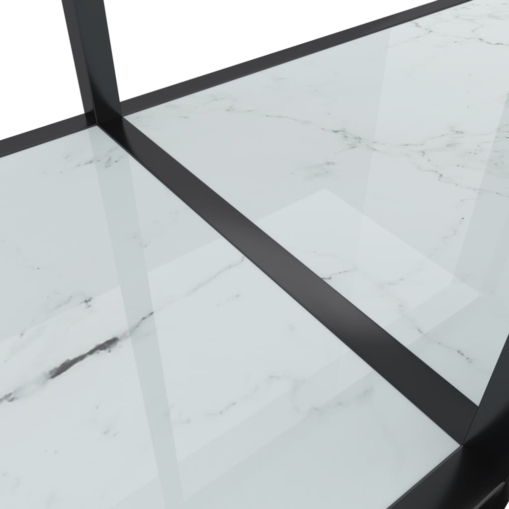 Wandtafel 140x35x75,5 cm gehard glas wit