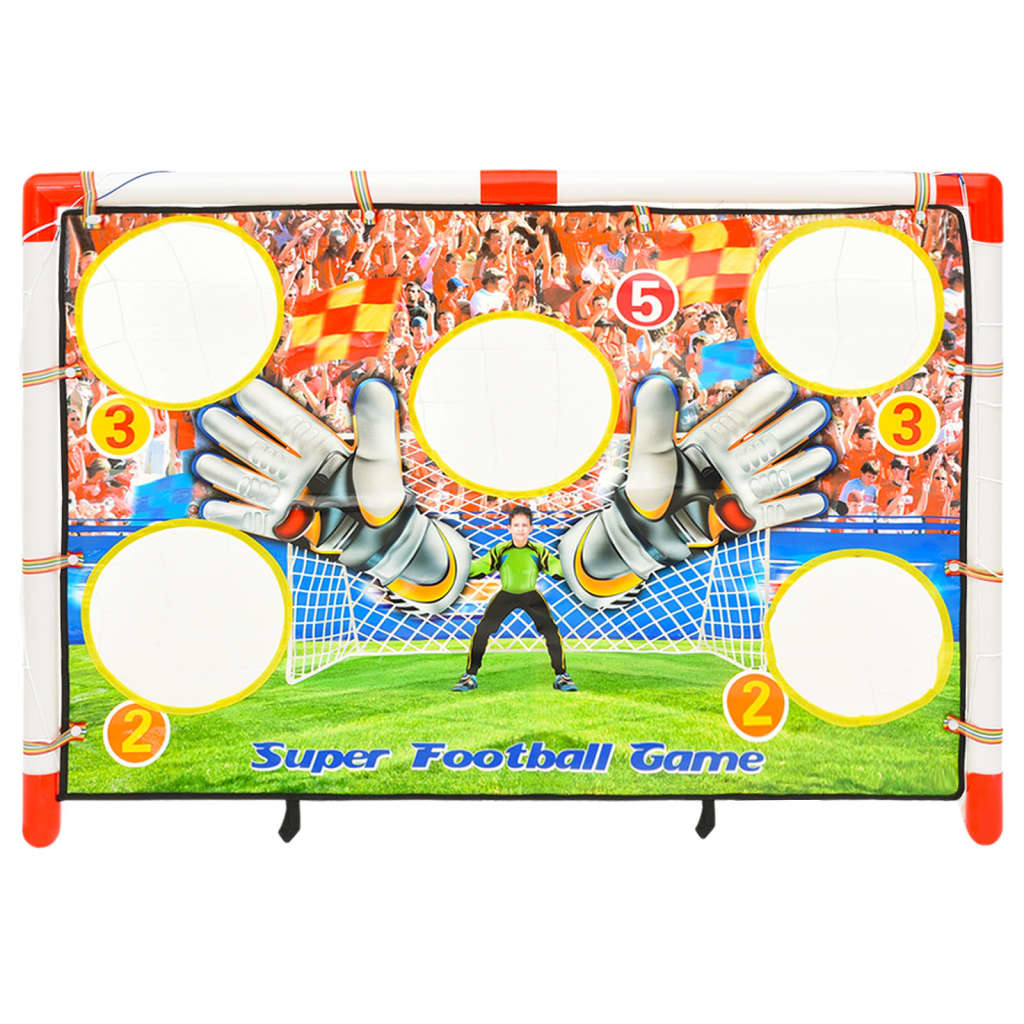 Voetbaldoelenset Met Doelmuur 120X51X77,5 Cm