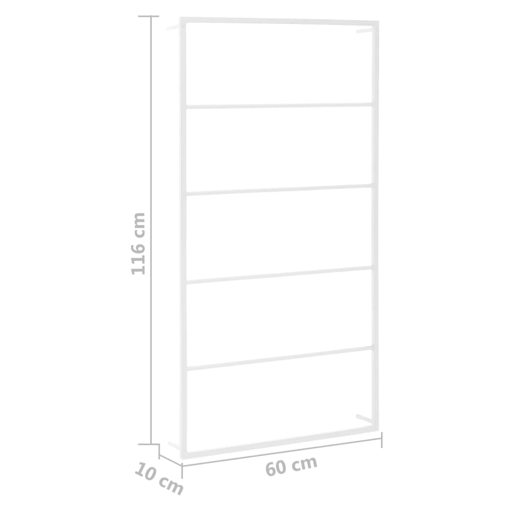 Handdoekenrek Staal 60 x 10 x 116 cm Wit