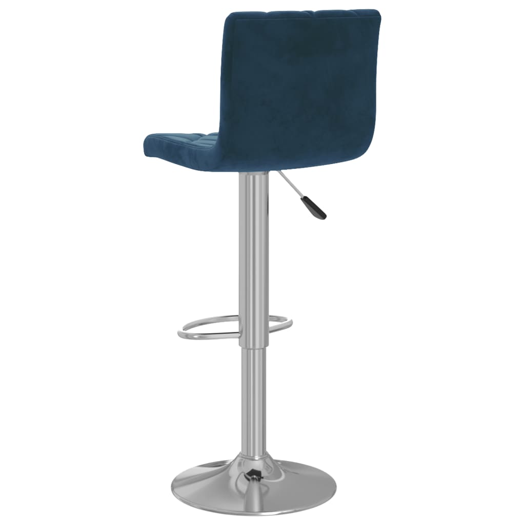 Barkrukken 2 st fluweel blauw