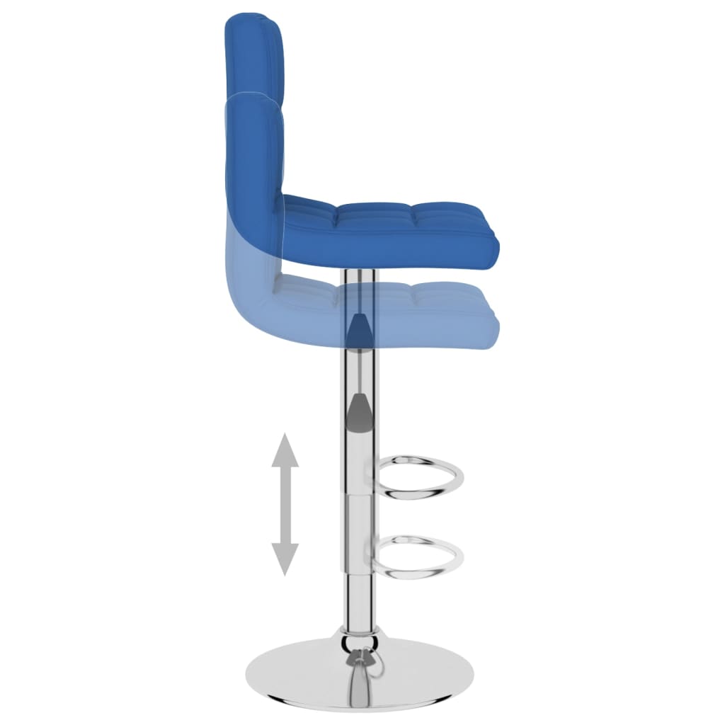 Barkrukken 2 st stof blauw
