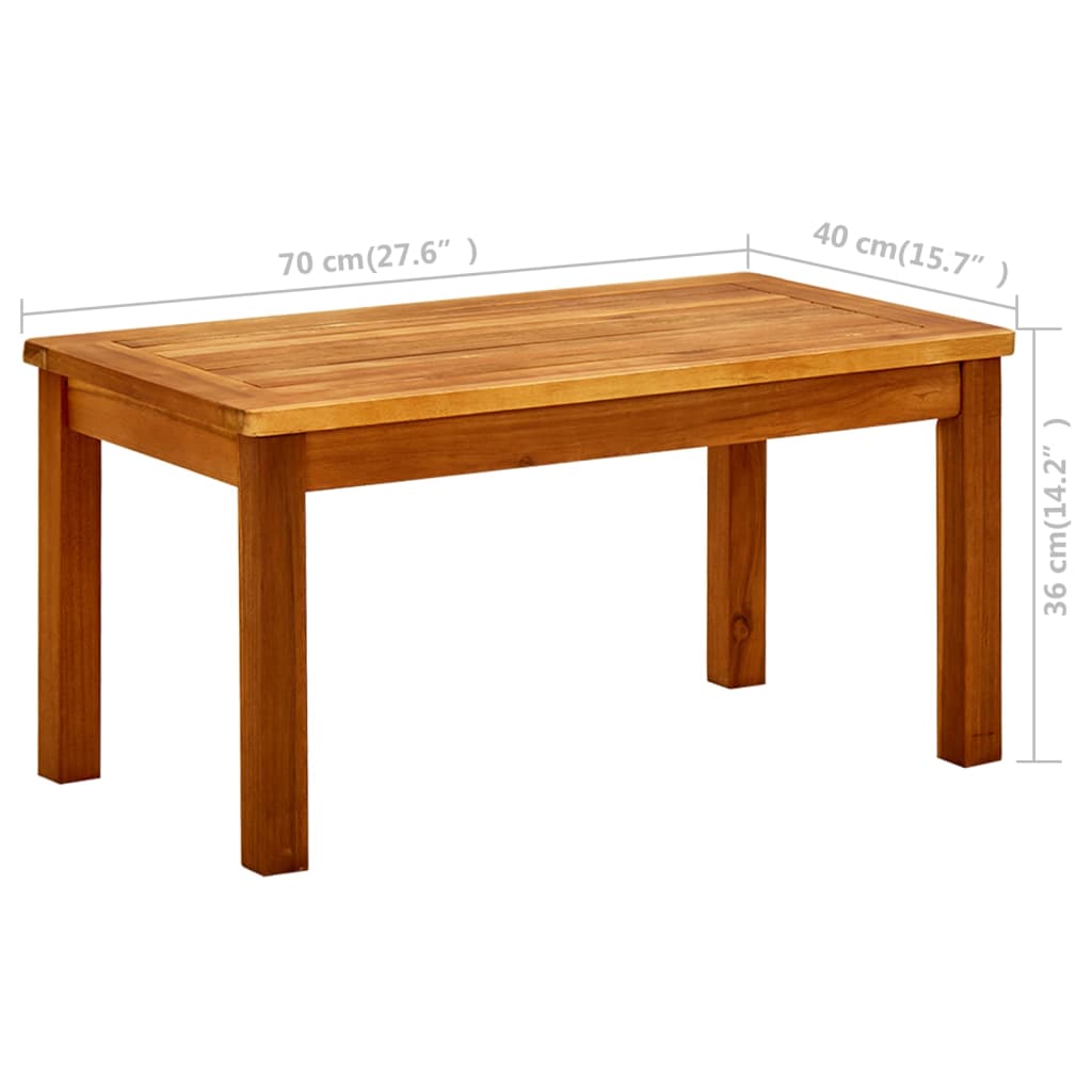 Tuintafel Massief Acaciahout 70 x 40 x 36 cm