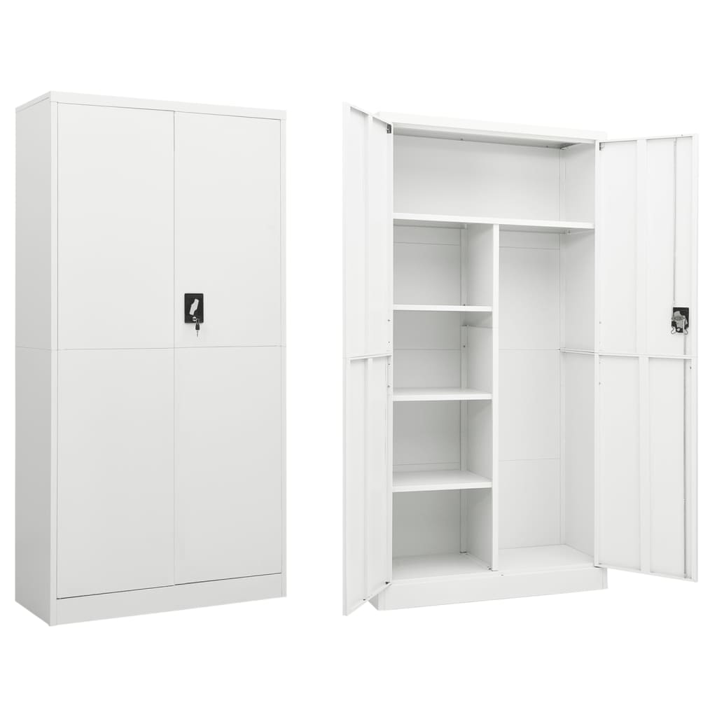 Lockerkast 90X40X180 Cm Staal Wit
