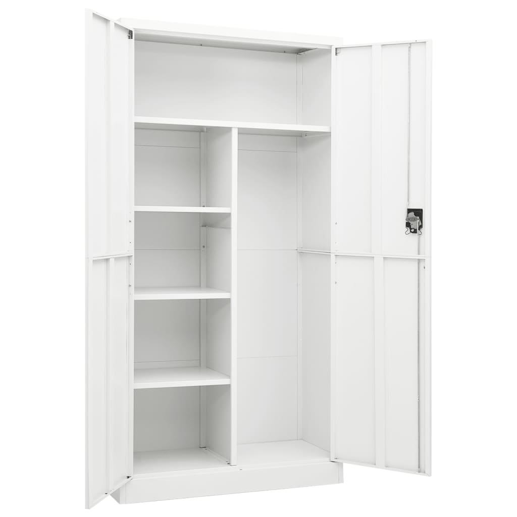 Lockerkast 90X40X180 Cm Staal Wit