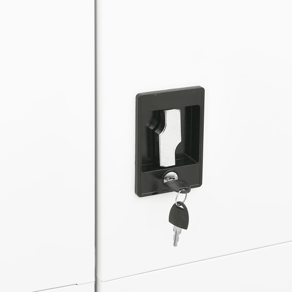 Lockerkast 90X40X180 Cm Staal Wit