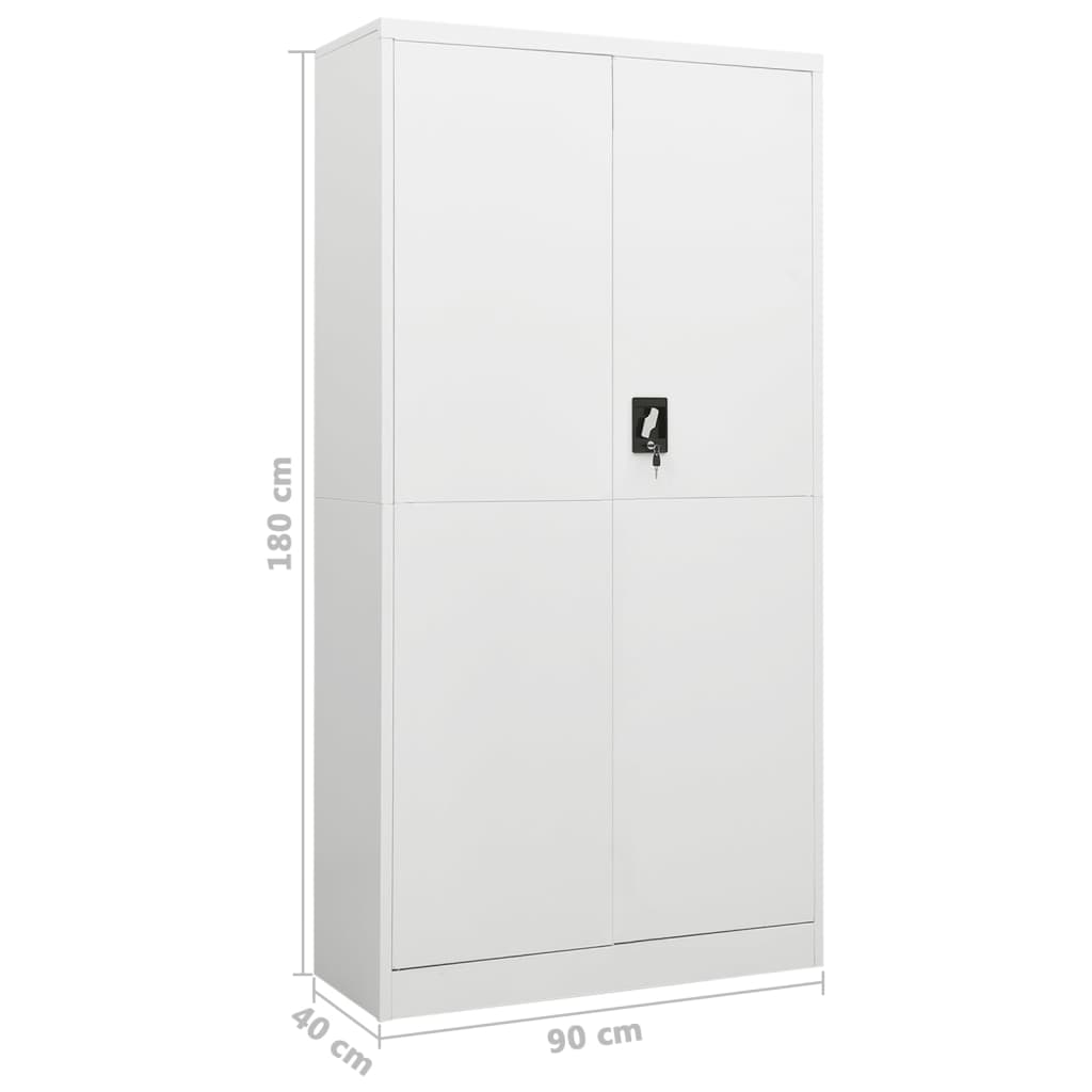 Lockerkast 90X40X180 Cm Staal Wit