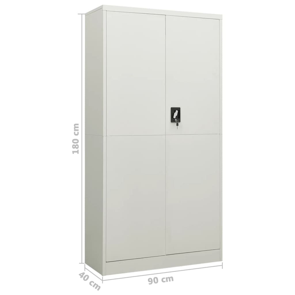 Lockerkast 90X40X180 Cm Staal Lichtgrijs