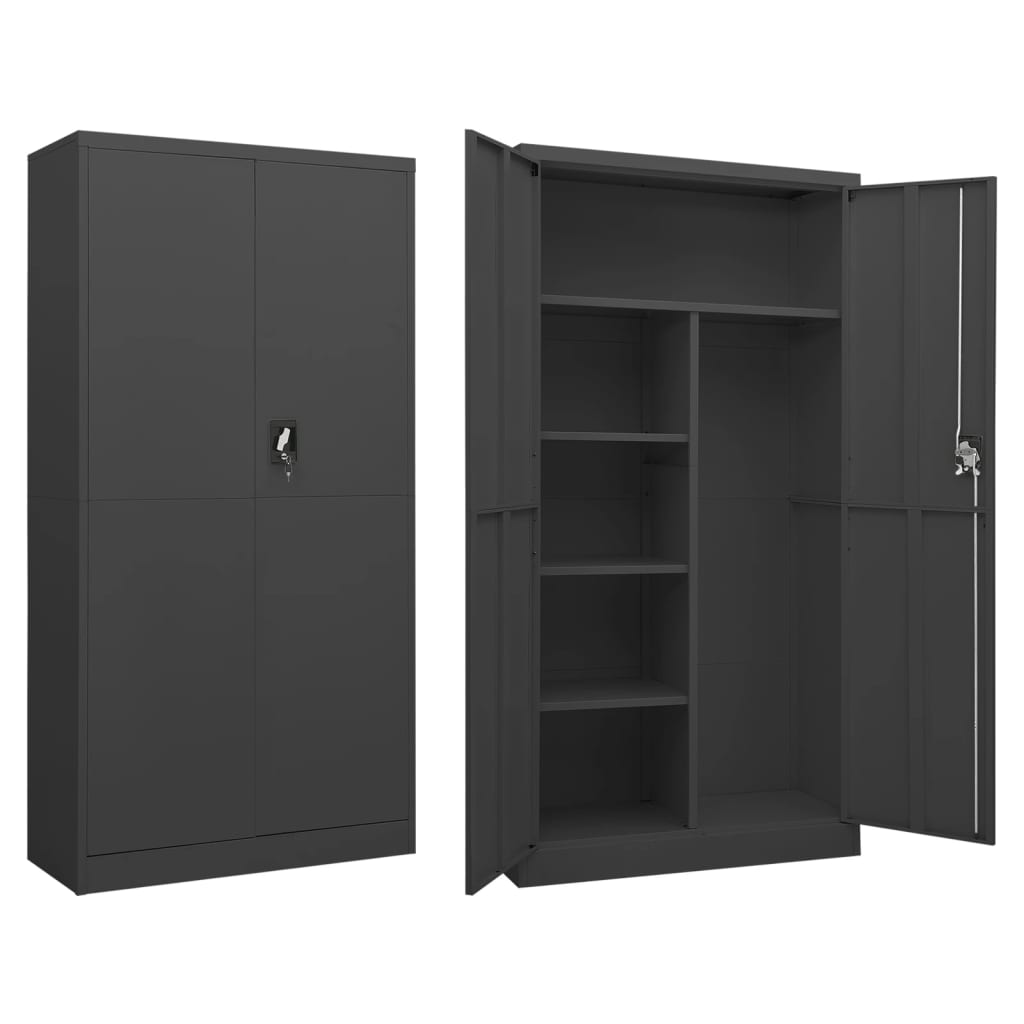 Lockerkast 90X40X180 Cm Staal Antracietkleurig