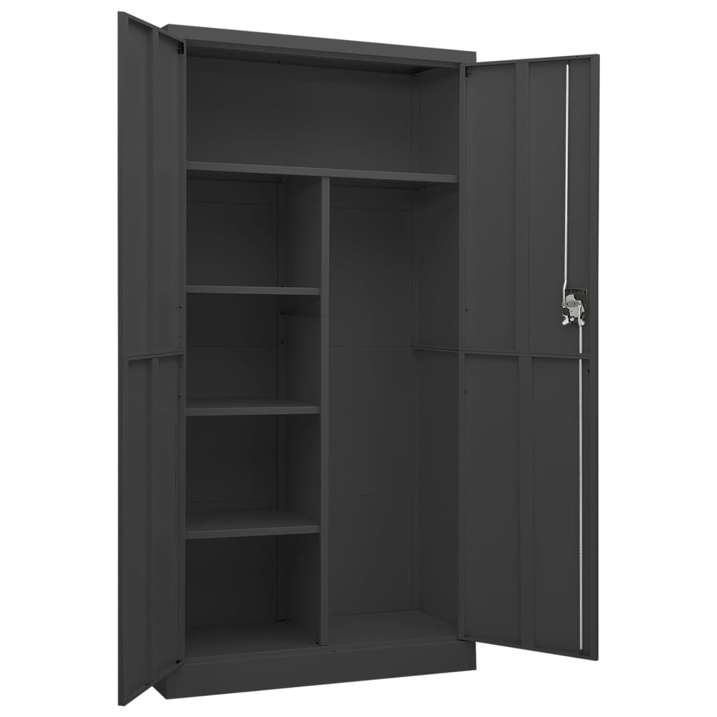 Lockerkast 90X40X180 Cm Staal Antracietkleurig