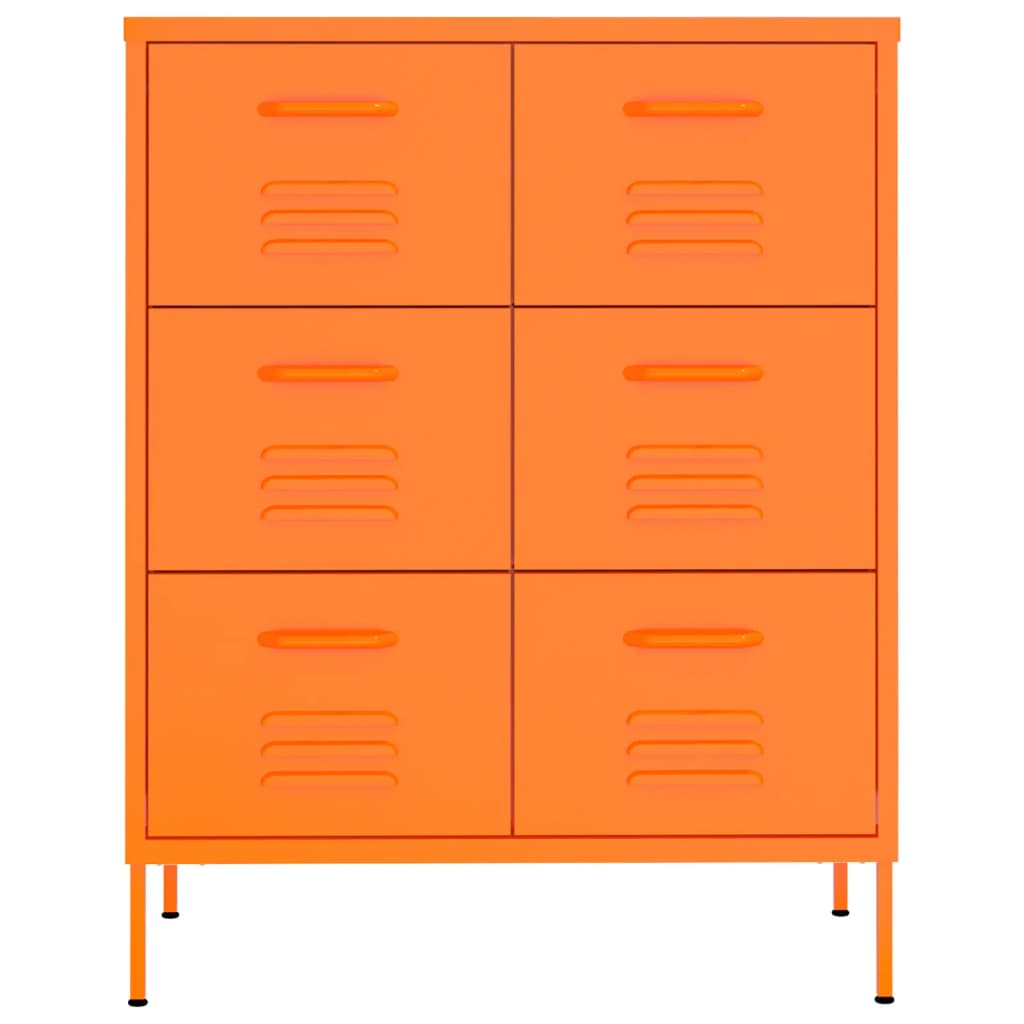 Ladekast 80x35x101,5 cm staal oranje